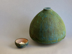 26 keramische urn de dop is bruikbaar als waxine houder